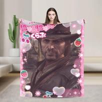 Arthur Morgan Red Dead Redemption Antklodė Grafinė pliušinė pledinė antklodė sofai, foteliui, kelionėms, biurui Flanelinė paklodė lovos užvalkalas 30x40in