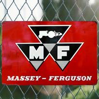 Vintage Massey-Ferguson Metal Wall Art Sign - Retro Red & Black Tractor Design - Rustic Decor for Man Cave, Bar, Garage, or Farm 20x30cm（7.8x11.8inch）