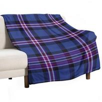 Rangers Scotland tartanas mėlyname fone su raudonomis baltomis ir mėlynomis linijomis ir juoda Miegmaišio antklodė Polar antklodės 30x40in