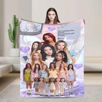 Merginų grupės K-Katseye pledas Šiltas minkštas naujoviškas pliušinis pledas berniukui mergaitei sofai kėdei flanelinis lovatiesis lovos uždangalas 30x40in