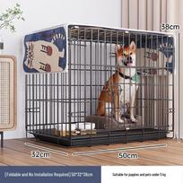 Šunų ir kačių narvas patalpoms, nuo mažų iki didelių veislių, su nemokamu pristatymu ir įmontuotu tualetu Foldable 50*32*38 (for up to 5 lbs)