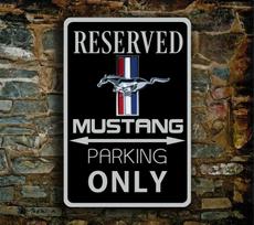 Fashion Ford Mustang Parking Only Sign Metal – Mustang Signs Garage Sign Mustang Gift Garage Decoration 20x30cm（7.8x11.8inch）