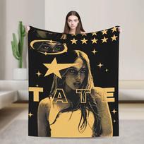 Tate McRae Miss Possessive Tour 2025 Antklodė Jauki Minkšta Mesti Antklodės Lovai 50x60 Colių Įvairių Dydžių Pliašas Plonas Antklodė 30x40in