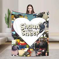 Shaun the Sheep Flaneliniai pledai Super minkštas apklotas miegamajam, kelionėms, biurui Grafinis lovatiesė Sofa lovos užvalkalas 30x40in