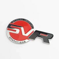 1 vnt. 3D metalinis juodas raudonas logotipas SVR emblema automobilio bagažinės ženklelis lipdukas Range Rover Sport L494 494 SVR lipduko priedai 120x72mm