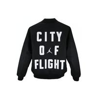 Air Jordan City Of Flight Bomber striukė Vyriškos striukės Juoda 911314-010 M