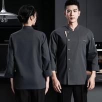Professional Cooking Uniform for Spring Autumn Winter Food Cook Clothes Catering Chef Jacket Restaurant Kitchen Shirt Waiter Workwear M juoda
