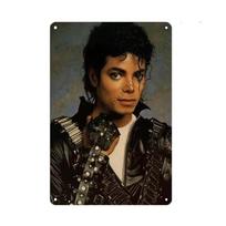 Vintažinis Klasikinis Jackson Music Metalinis Plakatas Retro Meno Tapyba Miegamajam Svetainei Metalo Plokštelė Skardos Ženklas Baro Klubo Plokštelė 20x30cm（7.8x11.8inch）