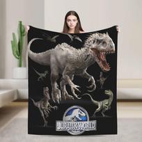 Jurassic World Indominus Rex Raptor Run Minkšti pledai Dekoratyvinis pliušinis pledas Kėdės flanelinis užtiesalas Sofos lovos užvalkalas 30x40in