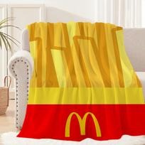 Madinga miela M-Mcdonalds logotipas Juokingas pledas Pliušinis miegojimo sofos kilimėlis Svetainei Biurui Miegamajam Gimtadieniui Namams Kelionei Vaikų Dovanos 30x40in