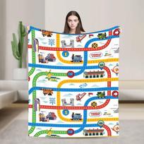 T-Thomas The Train Friends   Blanket  Warm Soft Print Plush Throw Blanket For Living Room Decorative Flannel Bedspread Bed Cover 30x40in