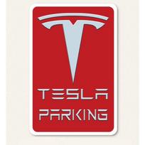Voss Collectables Tesla automobilio rezervuota stovėjimo vieta tik aliuminio ženklas su apsauga nuo visų oro sąlygų ir UV spindulių 20x30cm（7.8x11.8inch）
