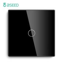 BSEED 1/2/3Gang Wall Touch Switch 1Way GLass Sensor Switches Plus EU Wall Socket Type-C USB 20W Power Outlets Fast Charging 2.1A EU standard
