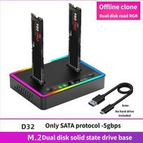 M.2 NVMe/SATA dviejų diskų stotelė, neprisijungusio klonavimo funkcija, M.2 SSD kopijuoklis, USB3.2 GEN2 SSD adapteris, korpusas
