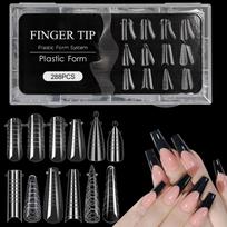 Duals Forms for Poly Nail Gels 288PCS Duals Nail Forms Molds Acrylic Nail Tips for Builder Gels Manicure Nail Designs 1