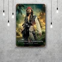 Karibų piratai Vintažiniai metaliniai skardos ženklai Plakatai Dekoras Retro metalinė plokštelė Sienos meno dekoras Garažui Barui 20x30cm（7.8x11.8inch）