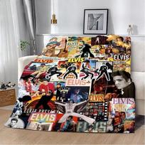Spausdinta antklodė Pikniko antklodės Karalius E-Elvis Presley Šilta antklodė Minkšta ir patogi antklodė Namams Kelionėms Gimtadienio dovana 30x40in
