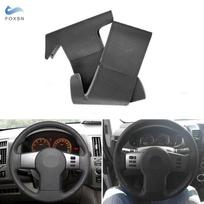 Rankomis siūta juodo perforuoto odos automobilio vairo apdangalas Nissan Pathfinder III Frontier Xterra Navara 2005 - 2015