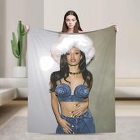 KATSEYE Member Warm Blankets Manon Lara Sophia Megan Yoonchae Camping Plush Throw Blanket Novelty Bedspread Sofa Bed Cover 30x40in
