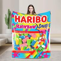 Haribo Meškiukų Saldainiai Super Minkštas Antklodė Vaikams Pliušinė Mėtoma Antklodė Grafinė Sofos Kėdės Flanelinė Lovatiesė Sofos Lovo Dangalas 30x40in