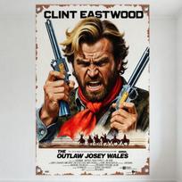 The Outlaw Josey Wales Clint Eastwood Vintage Movie Poster Metal Tin Sign for Man Cave Bar Home Decor Retro Rustic Wall Art 20x30cm（7.8x11.8inch）