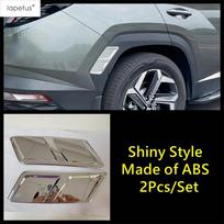 Automobilio priekinių ir galinių ratų arkų, šoninių kėbulo formų apdailos dangteliai, tinkančios Hyundai Tucson NX4 - 2026 ABS chromo aksesuarai Shiny Style-A
