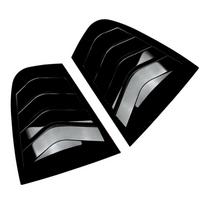 Pair Rear Side Window Trim Spoiler for BMW F30 3-Series Sedan 2013 2014 2015 2016- Window Shutter Cover Louver Air Vents Glossy Black