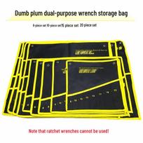Dual-Use Portable Wrench Tool Bag - Roll-Up Pouch for Car Repair 8 Slot Dual-Use Wrench Storage Bag