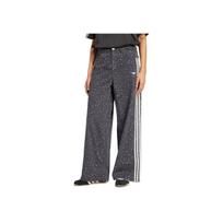 Adidas Originals Classic Sports Series Comfortable Loose Fit Zipper Casual Pants Women Bottoms Carbon-Black KA2679 28