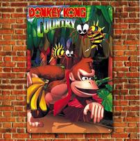 1p,Donkey Country Retro Video Game Metal Poster - 20x30cm 20x30cm（7.8x11.8inch）