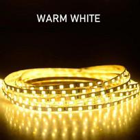 LED Light Strip PIR Motion Sensor Battery Powered 2835 SMD 60LEDs/M Under Bed Closet Wardrobe Cabinet Stairs Lighting 1m šalta balta spalva