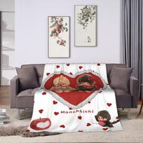 Mielos Monchhichis pledas iš koralinio vilnos pliušo Rudens/Žiemos Kvėpuojantis Itin minkštas metamas pledas lovai, kelionėms, lovatiesės 30x40in