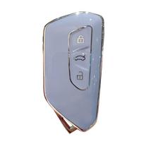 TPU Car Key Case Cover for VW Volkswagen/Golf 8 MK8 ID.3 ID.4 /Cupra/Skoda/Octavia A8/SEAT/Leon MK4 2020 2025/Formentor/Tarraco balta