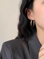 925 Silver Möbius Needle Earrings - Women's Minimalist Geometric Luxury Studs