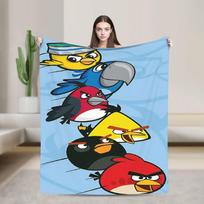 Animacija A-A-Angry Birds Animacinis pliušinis pledas Mergaitėms Berniukams Flanelinis mesti pledas Minkštas individualios kokybės lovatiesė Dovanojimo idėja 30x40in