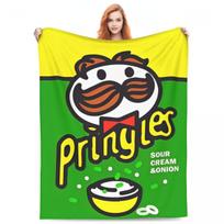 Pringles Chips Fleece Throw Blanket Potato Snack Blankets for Bed Couch Super Soft Quilt 30x40in