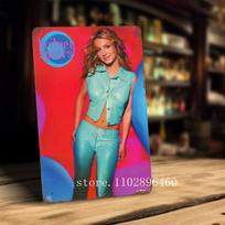 spears britney Metalinės plokštelės ir ženklai sienų dekoras Vintažiniai skardos ženklai Kapitono metalinis plakatas Dekoracija Barui Pub Klubui Sienų dekoracija 20x30cm（7.8x11.8inch）