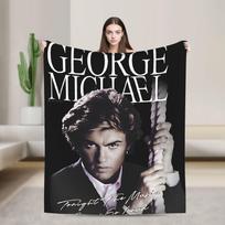 George Michael Muzikinis pledas Kokybiškas Šiltas Minkštas Mesti pledą Žiemos Kelionės Biuro Kėdė Sofa Lova Madingas Patalynės užvalkalas 30x40in