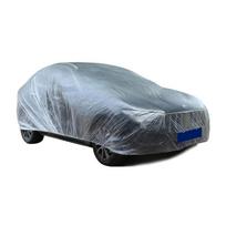 Upgraded Elastic Band Clear Plastic Disposable Universal Car Covers Rain Dust Garage Cover Waterproof Temporary Durable S