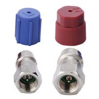 Kintamosios srovės jungties prievado adapteris R12 R22 į R134A Aukšto/žemo slėgio jungties prievadas Atnaujinimai Pakeisti R134A adapterį Oro kondicionavimo kolektorius Greitas CHINA
