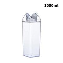 500/1000 ml pieno dėžutė vandens butelis kvadratinis pienas kavos sultys arbatos puodelis skaidrus pieno saugykla lauko sporto stovyklavietėje 500ML