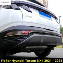 Automobilio galinio buferio apatinės juostelės rūko žibinto dangtelio apdaila Tinka Hyundai Tucson NX4  -  Nerūdijančio plieno priedai