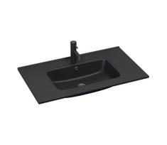 Įmontuojamas praustuvas LILLESNAD 81x46cm keramika/juoda
