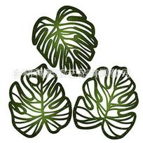 Senovinė medinė palmių lapo pakabinama lentelė tropiniam sienų dekoravimui vonios kambaryje ar svetainėje 30 x 25 x 0.5cm 3-piece set 230g stilius 4 spalva