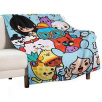 Toca boca life kids happy Throw Blanket Hairys Luxury Heavy manga Blankets 30x40in