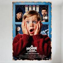 Home Alone The Holiday Heist Family Comedy Metal Tin Sign Vintage Movie Poster Wall Decor for Man Cave Bar Cafe Home Office 20x30cm（7.8x11.8inch）