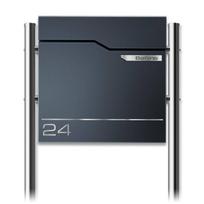 Laisvai pastatoma pašto dėžutė, antracito spalvos, su keičiamu vardiniu ženklu | Hoffmann