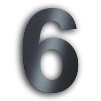 Namo numeris | Nerūdijantis plienas | Arial šriftas | Antracito pilka | Aukštis 20 cm | 6