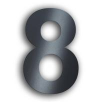 Namo numeris | Nerūdijantis plienas | Arial šriftas | Antracito pilka | Aukštis 20 cm | 8