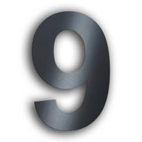 Namo numeris | Nerūdijantis plienas | Arial šriftas | Antracito pilka | Aukštis 20 cm | 9